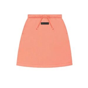 New! FOG Essentials Coral Kids Logo Patch A-Line Cotton Drawstring Skirt 🍑10yrs